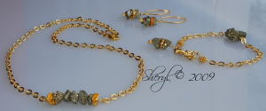 Sieraden met pyriet en vermeil